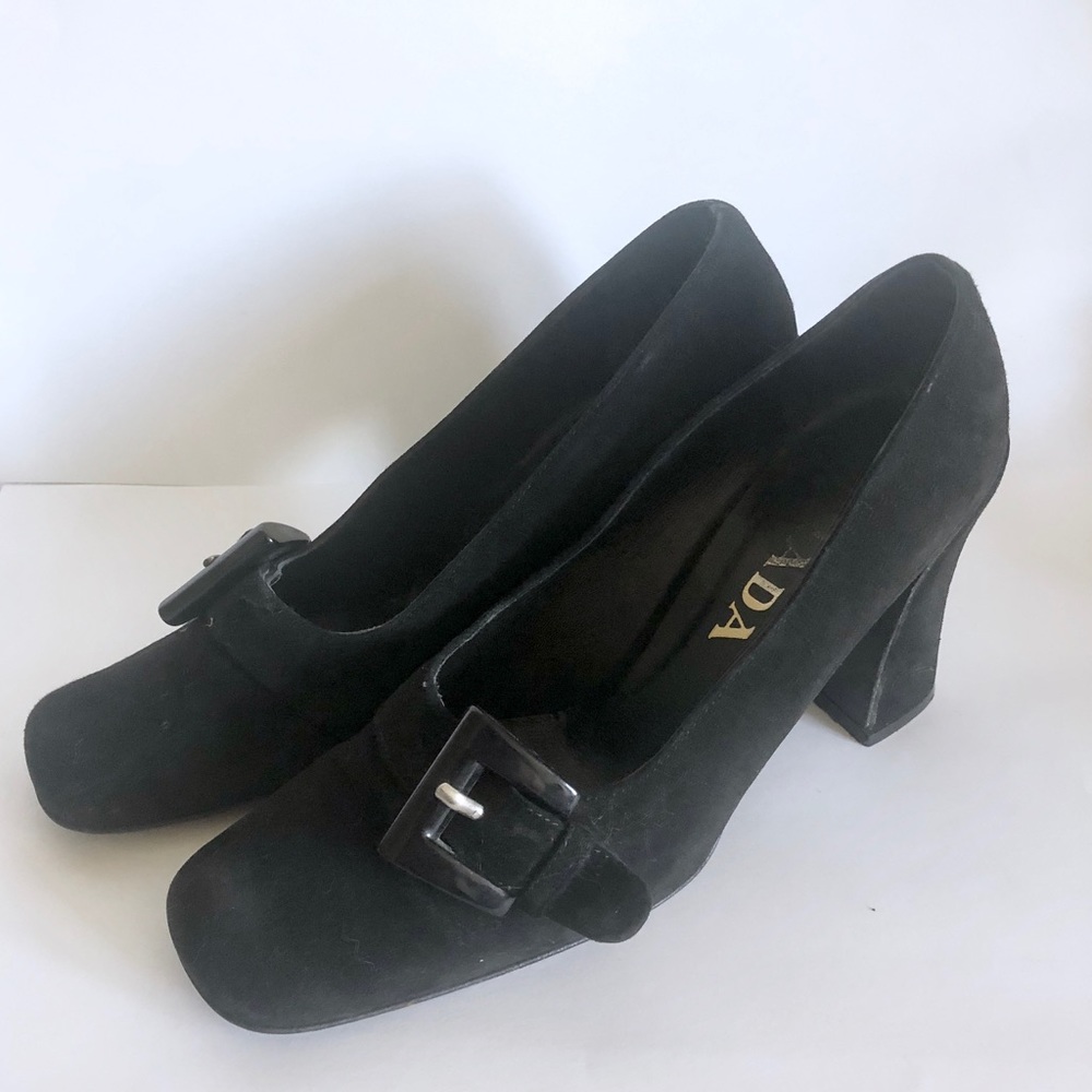 Prada high heel pumps Black suede size 37
